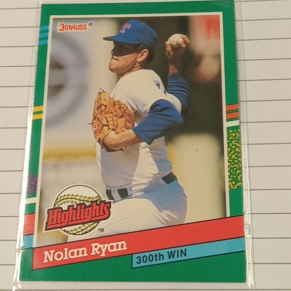 Donruss 91 Highlights Nolan Ryan 300th Win Card #BC-15 - Picture 1 of 2